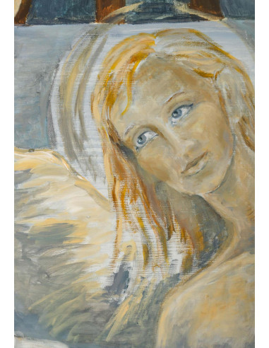 艺术家 Evelyne Luez 的油画作品 "Le Peintre à...