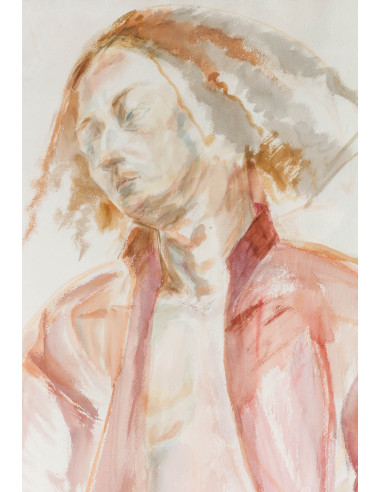 绘画，Evelyne Luez 创作的水彩画，1985 年。