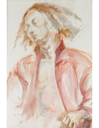Obraz, akvarel, Evelyne Luez, 1985.
