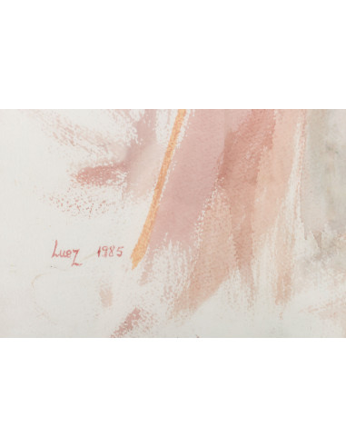 绘画，Evelyne Luez 创作的水彩画，1985 年。