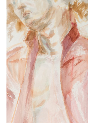 Obraz, akvarel, Evelyne Luez, 1985.