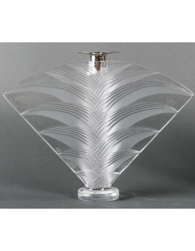 Coppia di candelieri Lalique, XX secolo.