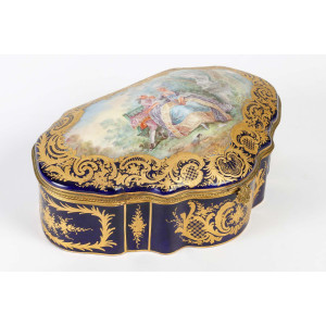 Caixa de porcelana de...