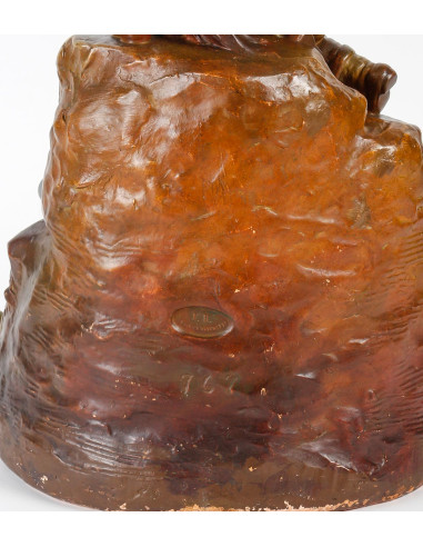 Terracotta fish tank and crystal...