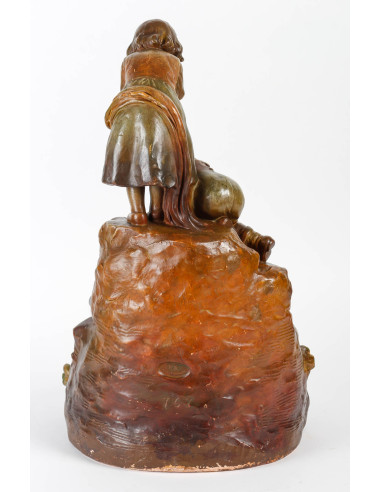 陶制鱼缸和水晶碗，1930 年。