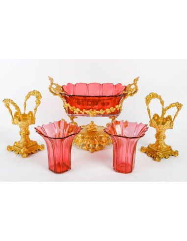 Napoleon III Crystal Bowl and Two...