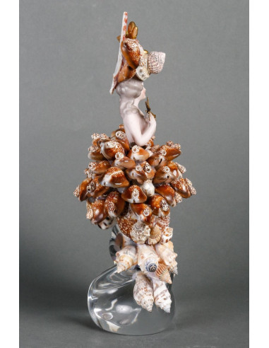 Shell and crystal sculpture, 20th...