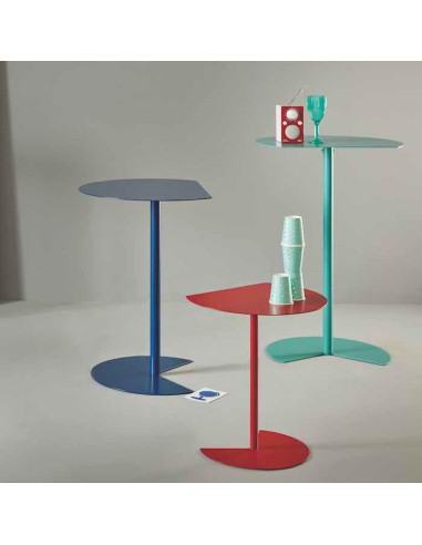 Small "Apple" metal side table D:60