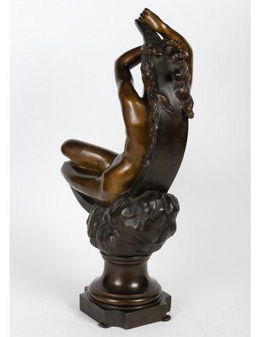 19th-century bronze sculpture of...
