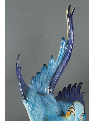 20th century Porcelain Parrot sculpture.