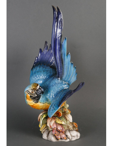 20th century Porcelain Parrot sculpture.