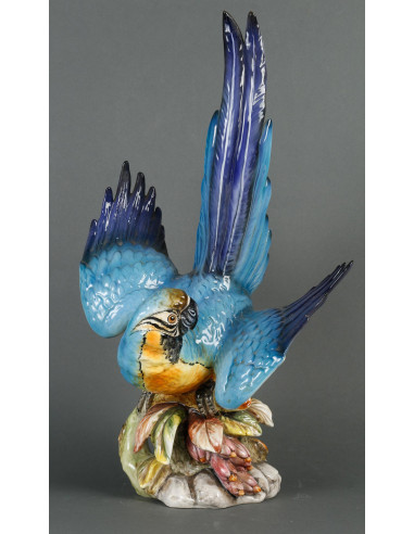 20th century Porcelain Parrot sculpture.