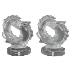 Coppia di sculture di pesce...