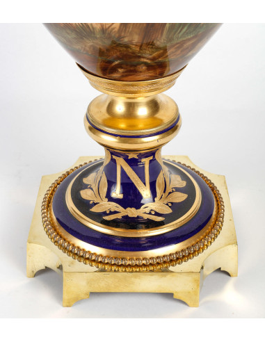 Large Porcelain and Gilded Bronze...
