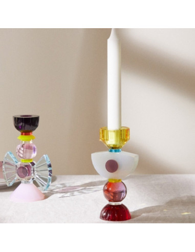 Large crystal candlestick, INDY...