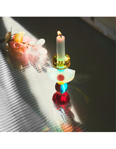 Large crystal candlestick, INDY...
