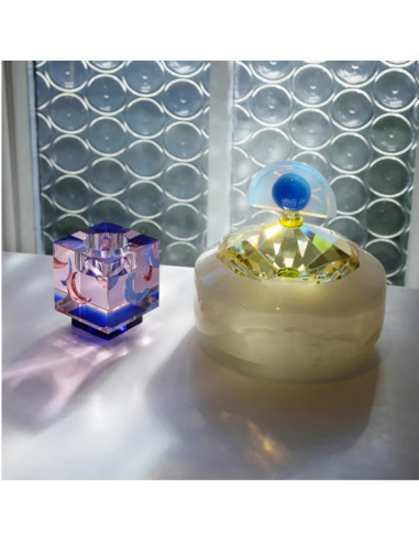 Castiçal em cristal, modelo Coração...