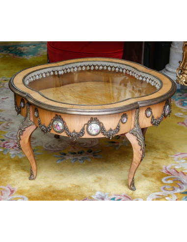 Coffee table, flat display case,...