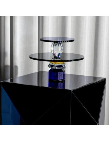 Two-level circular crystal tray, DAL...