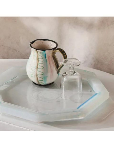 Octagonal crystal tray, CHE model,...