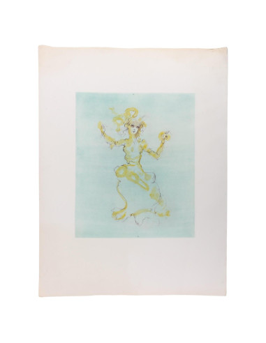 莱奥诺尔-菲尼（Léonor Fini）的石版画，20 世纪。