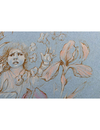 莱奥诺尔-菲尼（Léonor Fini）的石版画，20 世纪。
