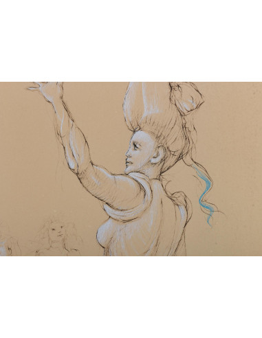 Lithograph by Léonor Fini, 20th century.