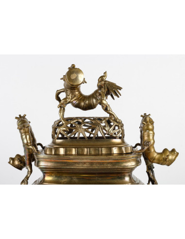 Chinese bronze perfume burner, 20th...