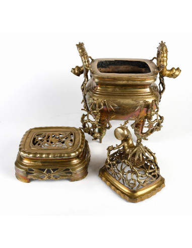 Chinese bronze perfume burner, 20th...
