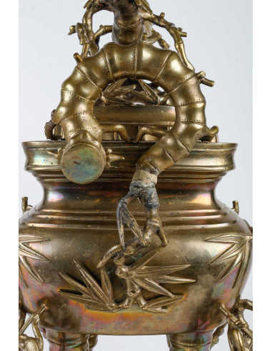 Chinese bronze perfume burner, 20th...