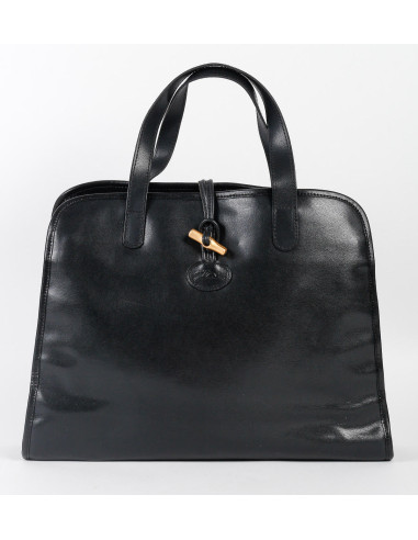 Longchamp tas, zwart, 20e eeuw.