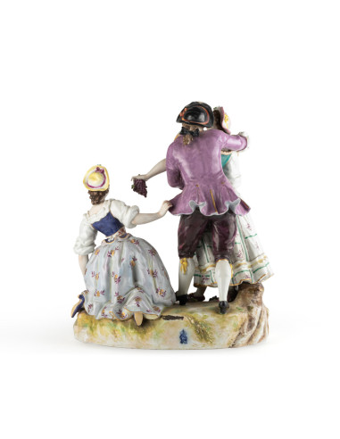 Grupa porcelany, scena Galant, XIX wiek.