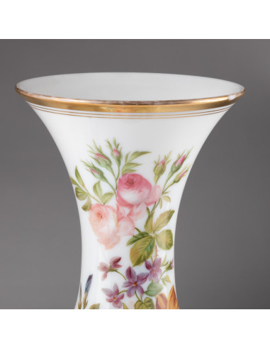 Paire de Vases en Opaline Peinte de...