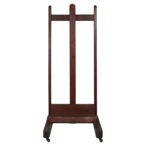 Painter's easel on castors,...