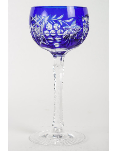 波西米亚切割水晶杯，20 世纪。