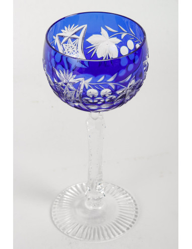波西米亚切割水晶杯，20 世纪。