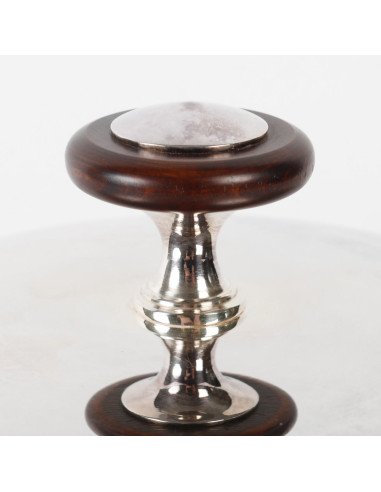 Ice Bucket with Silver Metal Lid and...