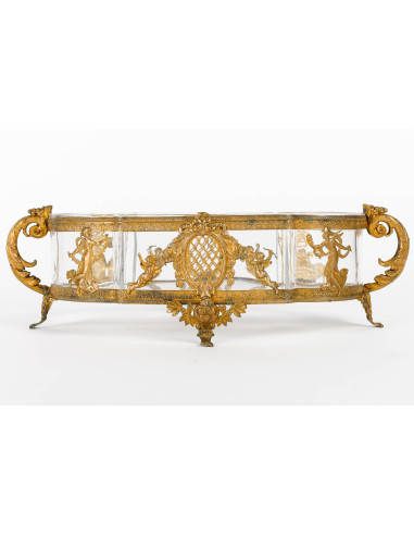 帝国风格花盆，镀金青铜，19 世纪。