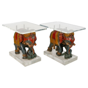 Pair of Elephant Side Tables.