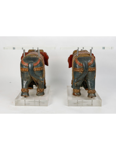 Pair of Elephant Side Tables.