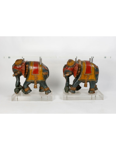Pair of Elephant Side Tables.