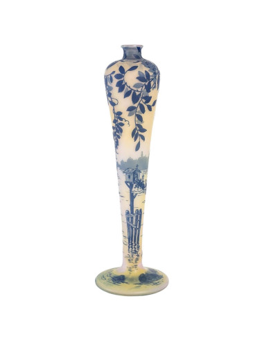 新艺术风格玻璃花瓶，由艺术家 De Vez 制作。