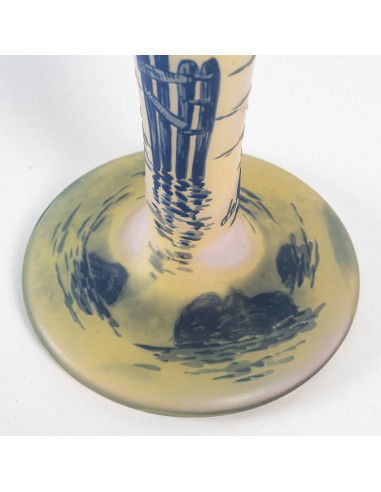 Art Nouveau glass vase by the artist...