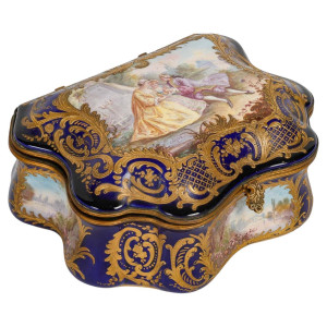 Caixa de porcelana de...