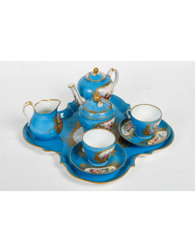 Tête-à-tête，茶具，塞夫勒瓷器，拿破仑三世时期。