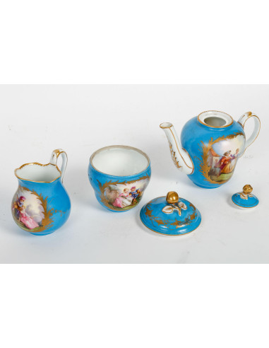 Tête-à-tête，茶具，塞夫勒瓷器，拿破仑三世时期。