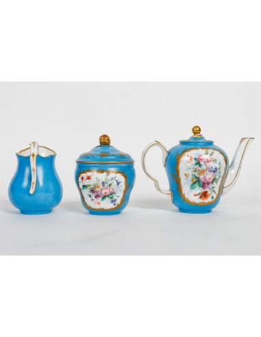 Tête-à-tête，茶具，塞夫勒瓷器，拿破仑三世时期。
