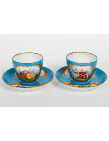 Tête-à-tête，茶具，塞夫勒瓷器，拿破仑三世时期。