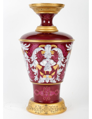 Gran jarrón de porcelana esmaltada...