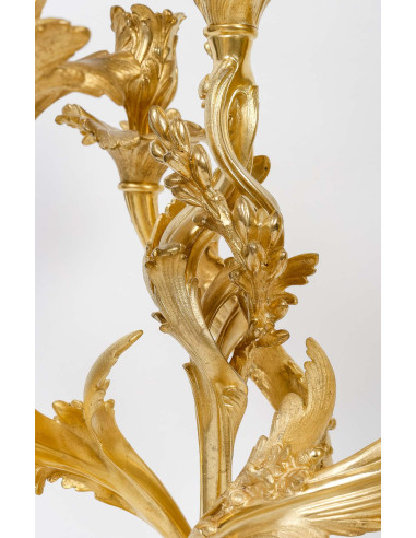 Paire de Candélabres en Bronze Doré...